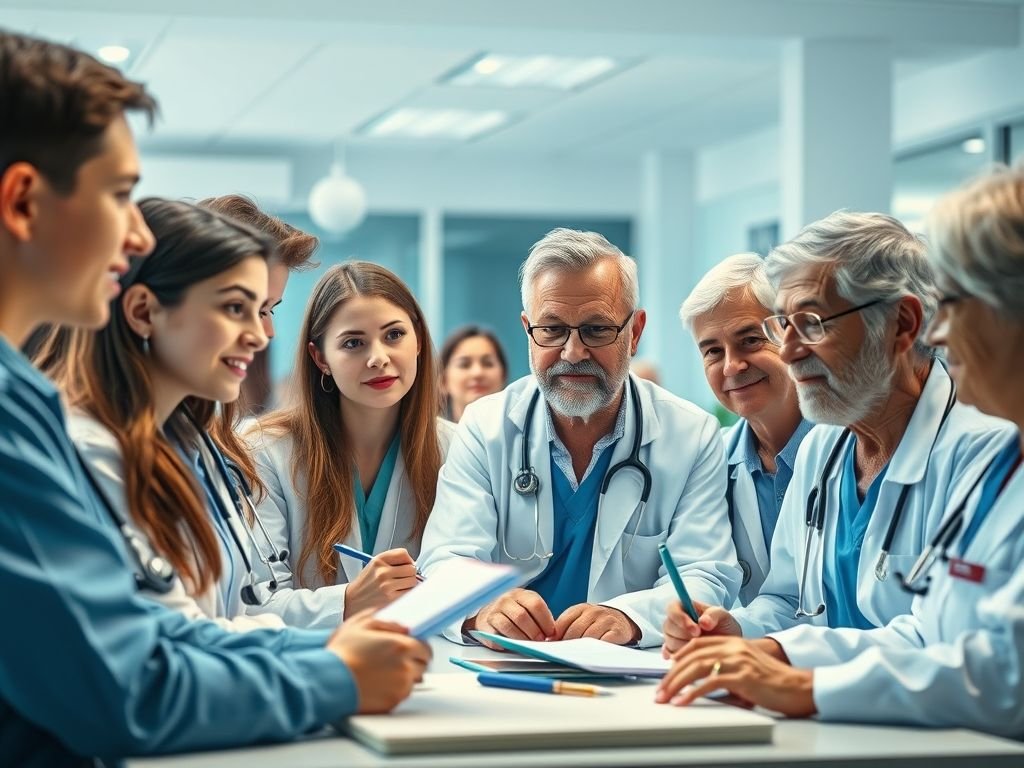 Como e sobre Trabalho na área de saúde